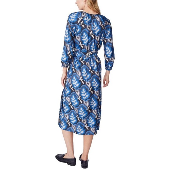 J. McLaughlin Blue and Cream Midi Dress - Picture 6 of 7